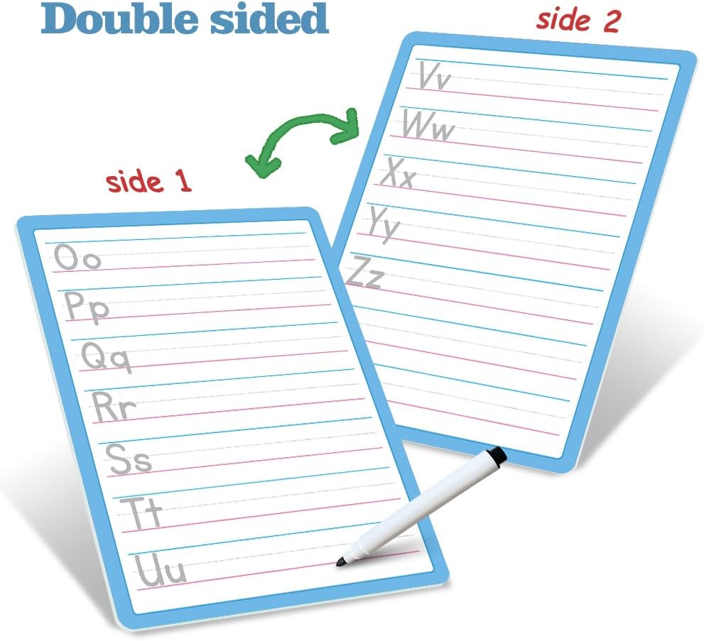Lachilly Double Sided Dry Erase Handwriting Practice Boards Fractions Learning Place Value from Billions to Decimal Numbers Math Grid Manipulative Lapboard for Students