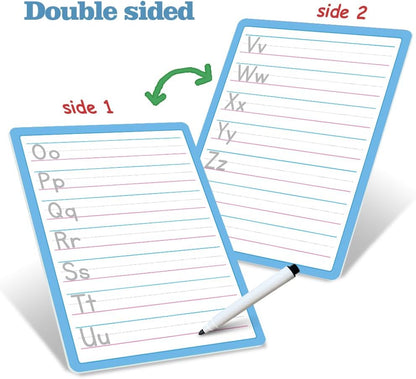 Lachilly Double Sided Dry Erase Handwriting Practice Boards Fractions Learning Place Value from Billions to Decimal Numbers Math Grid Manipulative Lapboard for Students