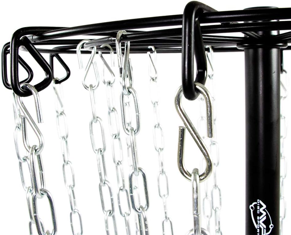 MVP Disc Sports Black Hole Practice 24-Chain Portable Disc Golf Basket Target