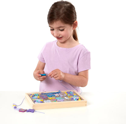 Melissa & Doug Sweet Hearts and Butterfly Friends Bead Set of 2-250+ Wooden Beads