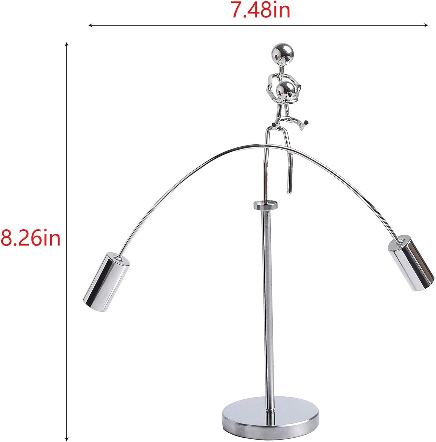 Sunnytech Steel Balance Physics Toy Weightlifter Kinetic Art Balance Toy Balancing Decompressive Science Home Office Toy for Desk Decor WJ020