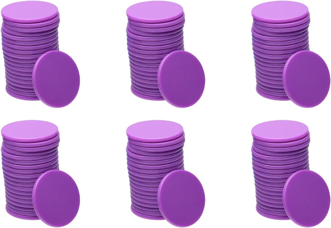 Shapenty 25mm/1 Inch Small Plastic Learning Counters Disks Chip Counting Discs Markers for Math Practice and Poker Chips Game Tokens with Storage Box,120PCS (Yellow)