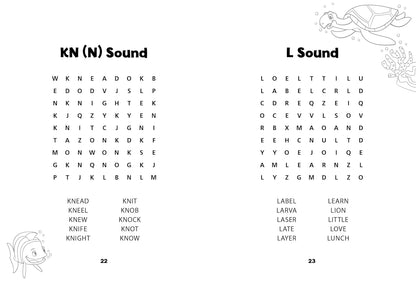 Beginner Word Search: First Phonics Puzzles for Kids Ages 6-8