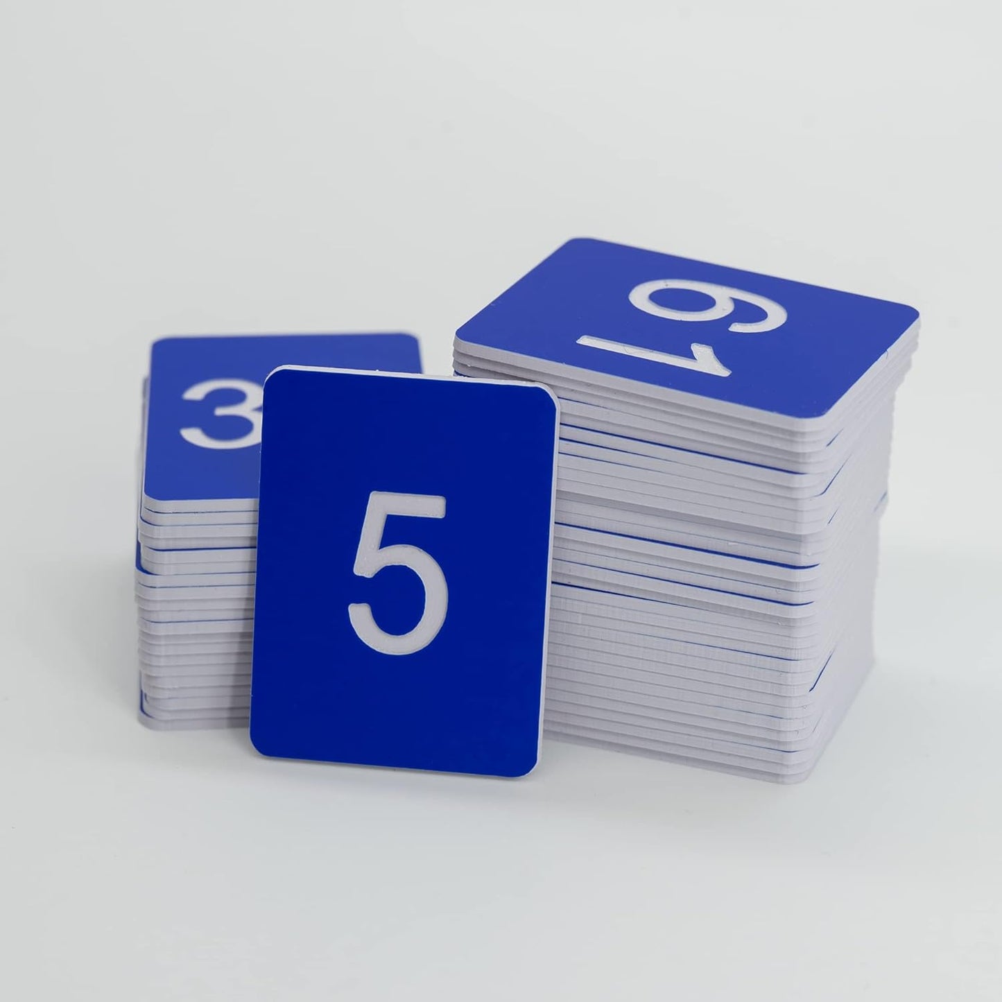 StayMax Rectangle Plastic Numbered Tags Number Disc Number Token (0-25, Blue)