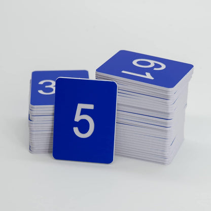 StayMax Rectangle Plastic Numbered Tags Number Disc Number Token (0-25, Blue)