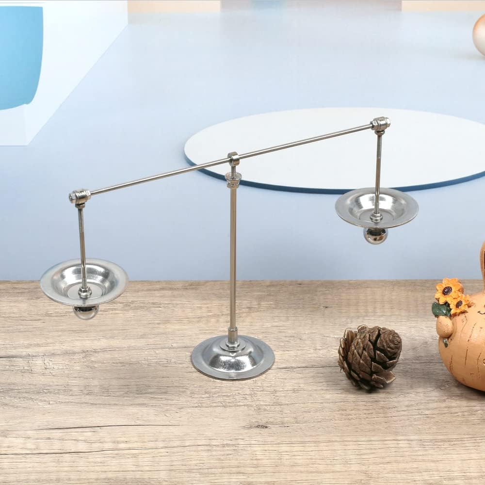 Sunnytech Steel Balance Physics Toy Weightlifter Kinetic Art Balance Toy Balancing Decompressive Science Home Office Toy for Desk Decor WJ020
