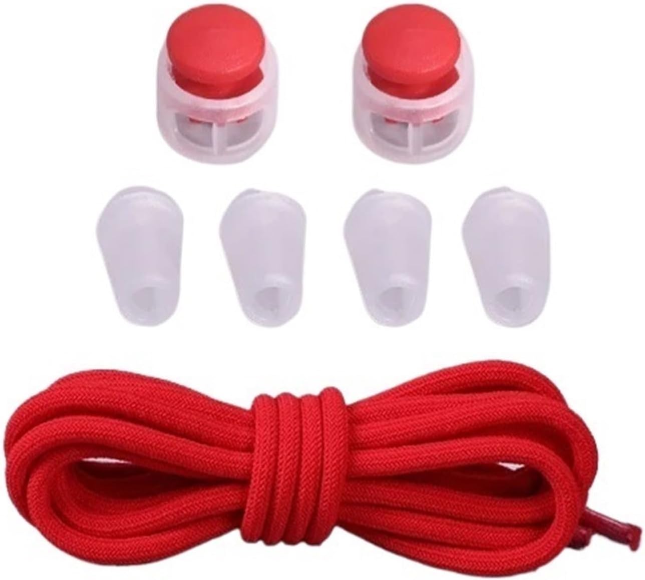 Lazy Bread Lace Buckle Elastic Shoelaces Round Locking No Tie Shoe Laces Kids Adult Rubber Sneakers Shoelace