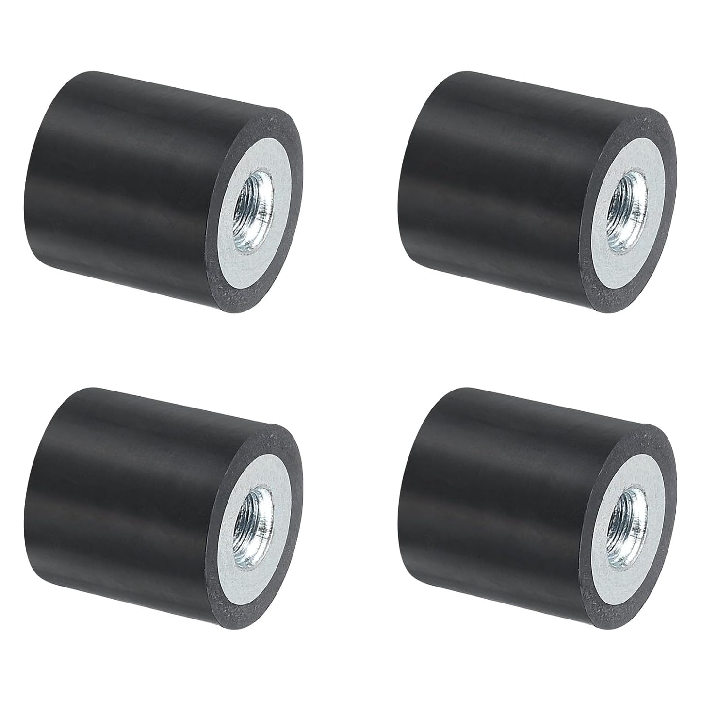 uxcell 4Pcs 20 x 10mm M6 Female Thread Rubber Mounts, Vibration Isolator, Replaces Anti Vibration Pads Flat Silent Block Base Block