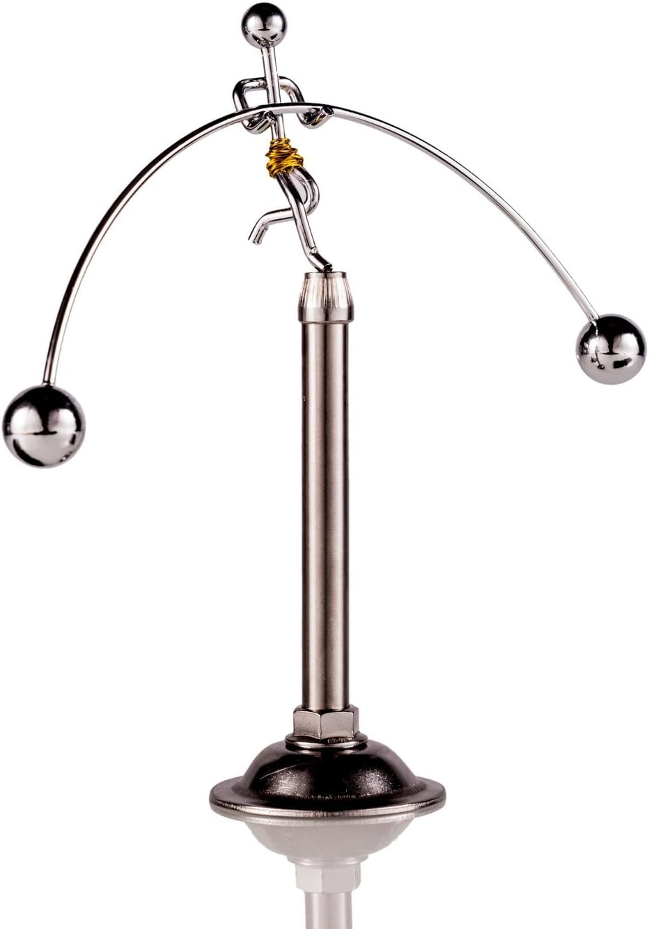 Sunnytech Steel Balance Physics Toy Weightlifter Kinetic Art Balance Toy Balancing Decompressive Science Home Office Toy for Desk Decor WJ020