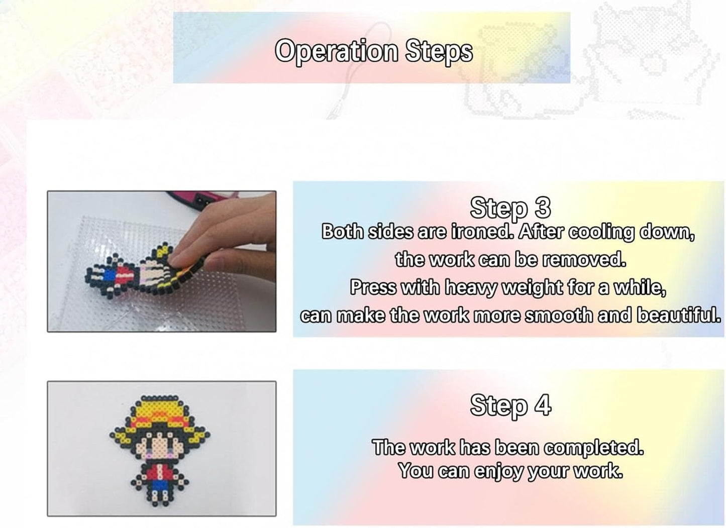 Prettyia perler Beads Boards Clear Plastic 5mm Large Round Fuse Beads Pegboards Peg Board for DIY Crafts Toy Fuse Suitable for Children for pegboard Dollar perler Bead 3Pcs