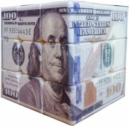 Cuberspeed Dollar Cube 3x3 Magic Cube US Dollar Bill Speed Cube Puzzle Toy