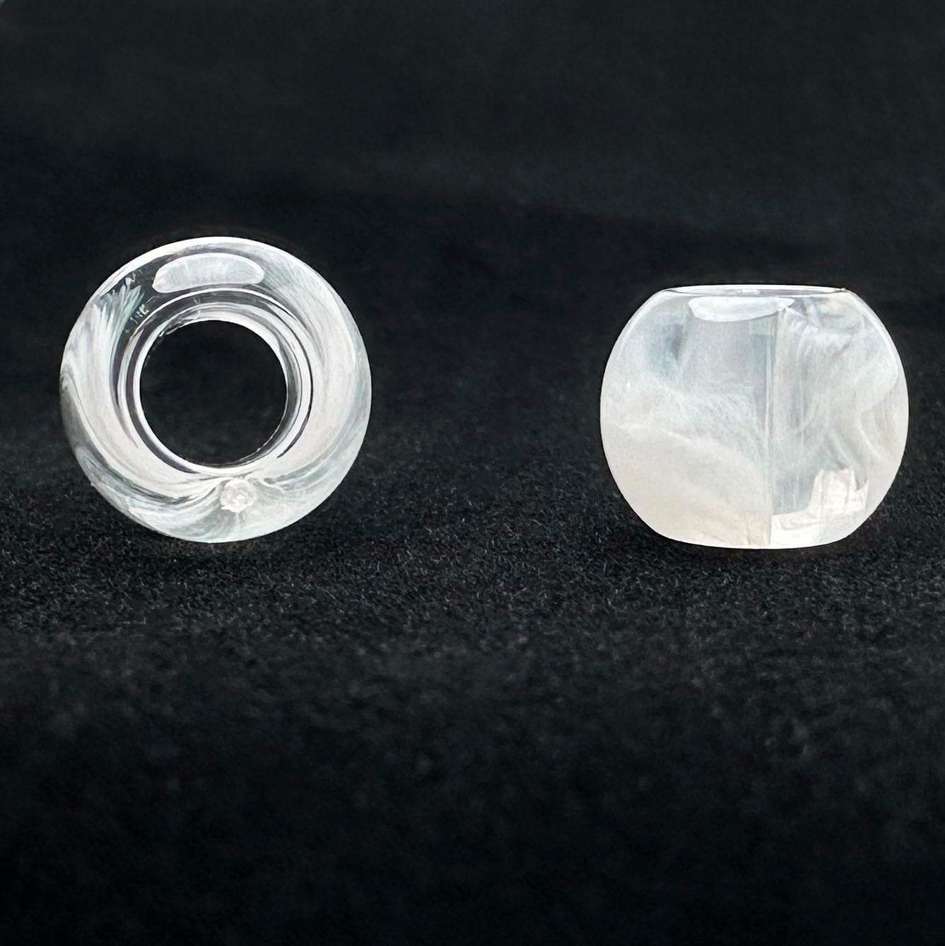 300 Acrylic Large Hole Beads for Crafts and for Hair 10mm x 12mm Acrylic Barrel Beads with 5.7mm Large Hole, Glossy Primary Assortment