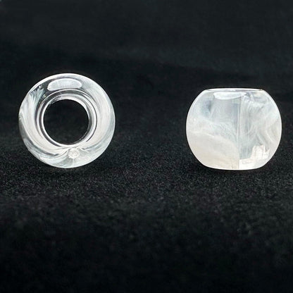 300 Acrylic Large Hole Beads for Crafts and for Hair 10mm x 12mm Acrylic Barrel Beads with 5.7mm Large Hole, Glossy Primary Assortment