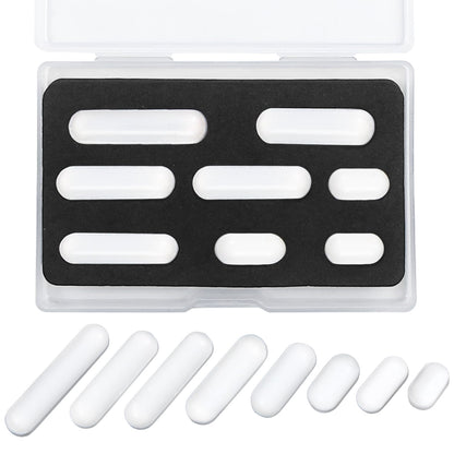Magnetic Stir Bars with Magnetic Retriever Set, Lab Mixed Size PTFE Magnetic Stirrer Mixer Stir Bars PTFE Stiring Rod, 8x35mm, 8x30mm, 8x28mm, 7x30mm Magnetism for Laboratory Home DIY Project