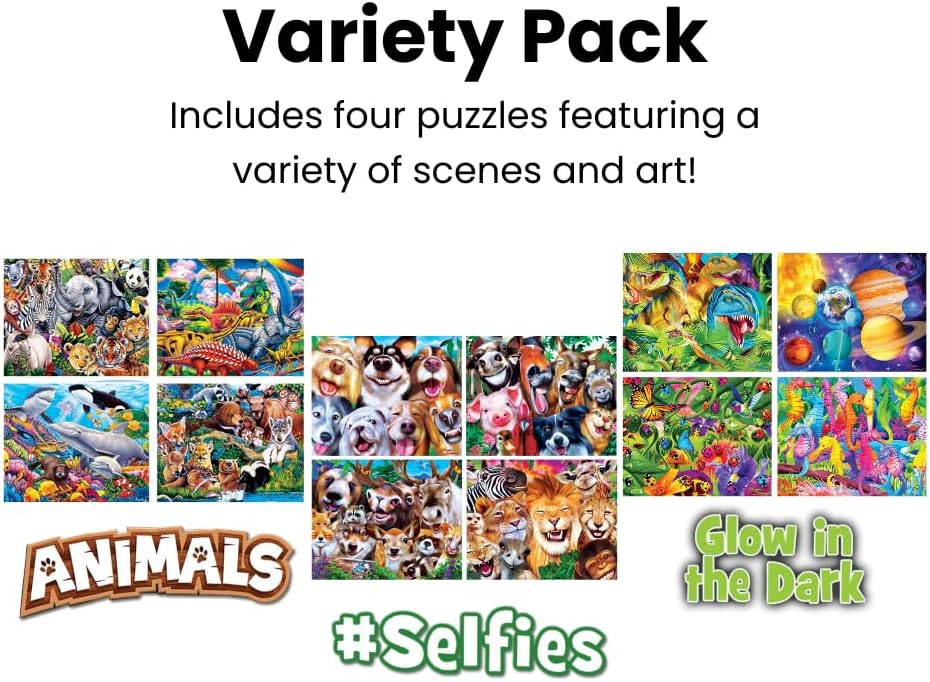 MasterPieces Puzzle Set - 4-Pack 24 Piece Jigsaw Puzzle for Kids - Sesame Street 4-Pack - 8"x10"