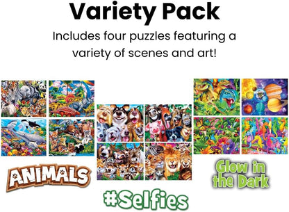 MasterPieces Puzzle Set - 4-Pack 24 Piece Jigsaw Puzzle for Kids - Sesame Street 4-Pack - 8"x10"