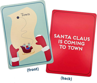 Holly Jolly - A Holiday Themed Absurd Word Game, 50 Festive Rhymes to Guess, Christmas Card Game, Fun & Festive Stocking Stuffers, Project Genius