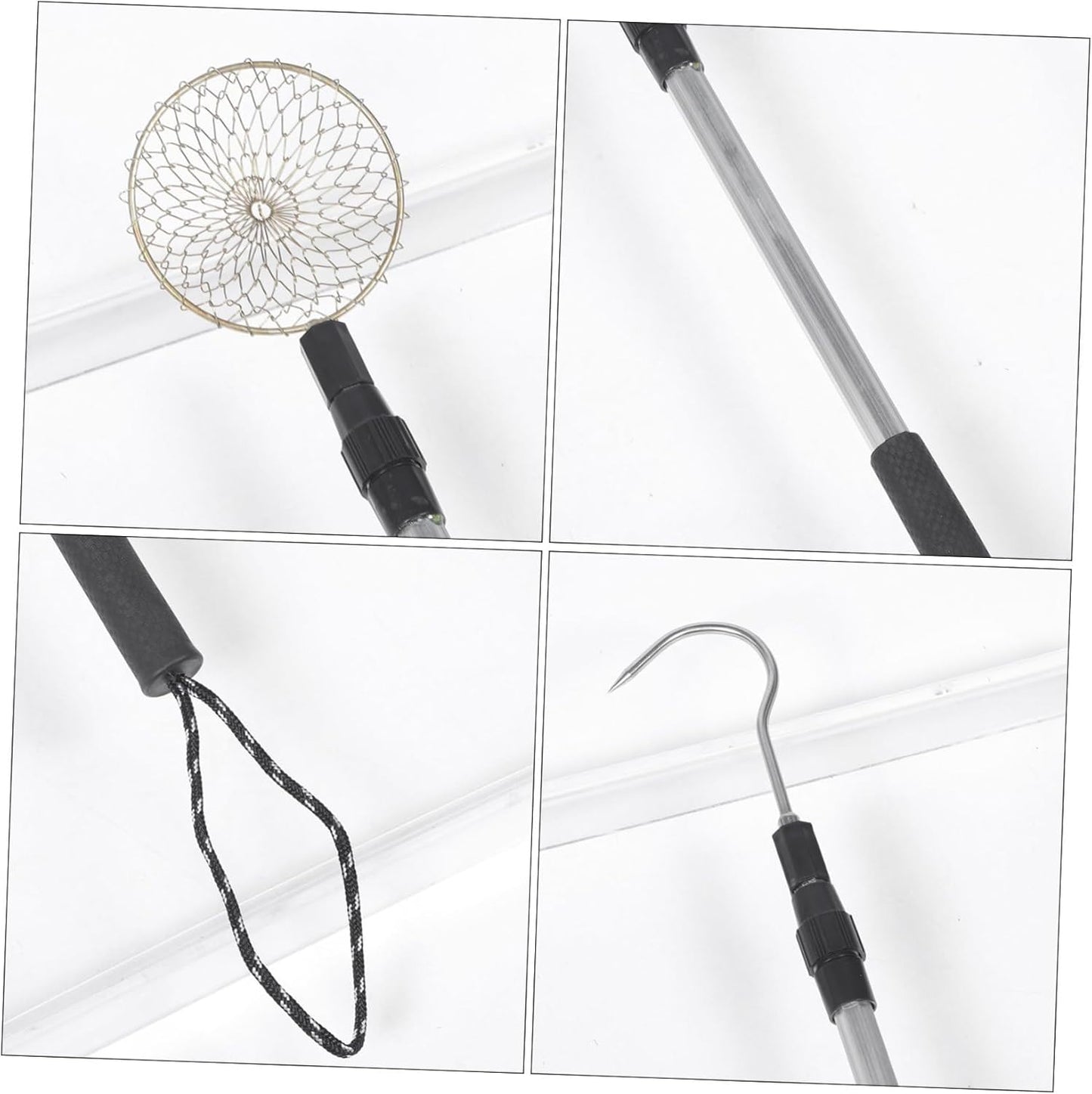 Telescopic Sand Sifter Kit with Detachable Shell Scoop and Hook Aluminum Alloy Beach Shovel for Convenient Sand Screening and Shell Collecting Lightweight Reusable Tool for