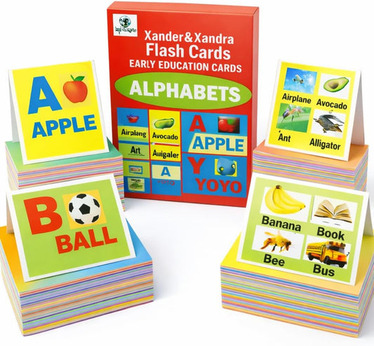 Alphabet Flash Cards for Toddlers | Award-Winning | ABC Flashcards for Baby & Kids|ABC Cards Kindergarten || Large A-Z Learning Letter Animal Color Food Flashcard for Ages 1-6