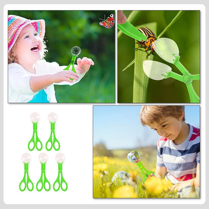 Alasum Kids Bug Catcher Scissor Clamps Tool Set - 5 Plastic Bug Catchers for Outdoor Exploration and Learning Safe Grip Grabber for Toddlers and Children