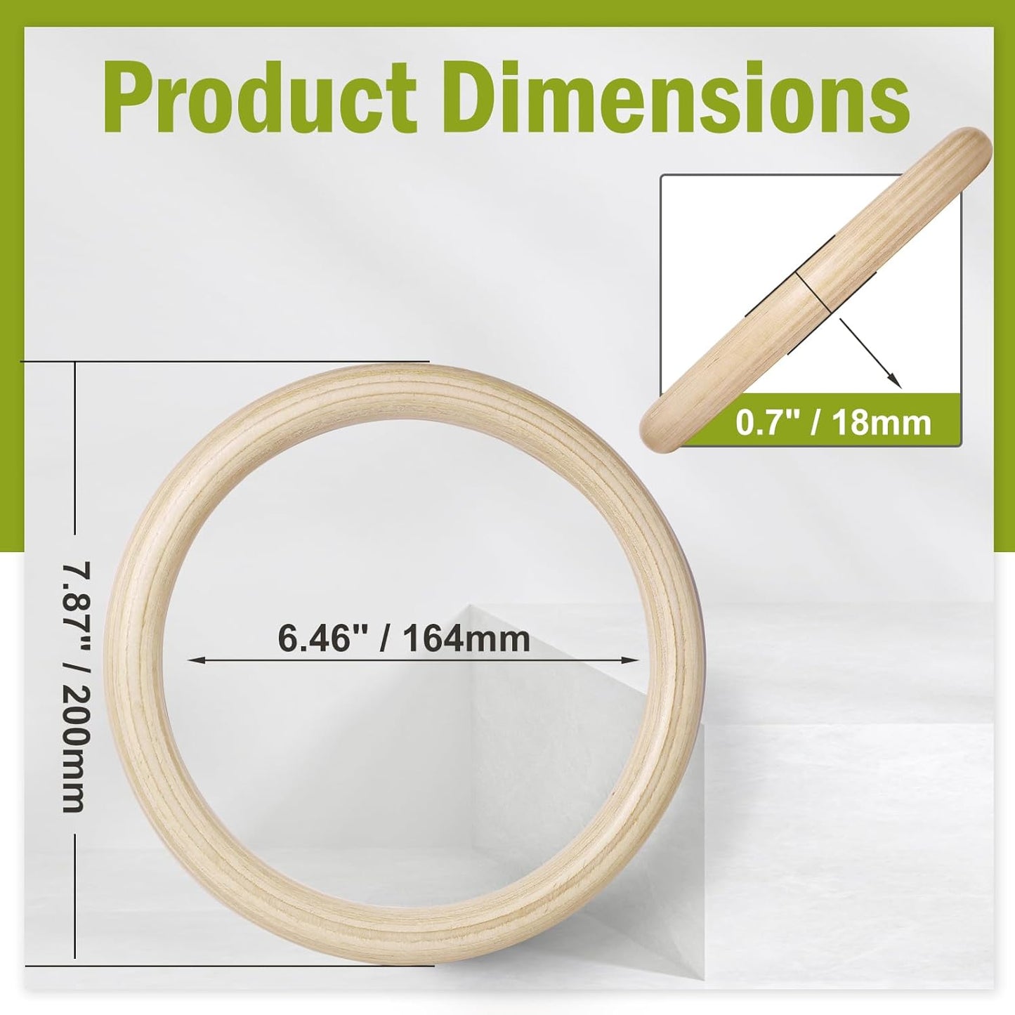FoDau770 5pcs Natural Beech Wooden Rings, Unfinished Solid Wood Rings Heavy Duty Wood Circles, Macrame Craft Circles for Party, Home Decor & DIY Making - Outer Diameter: 3 Inch