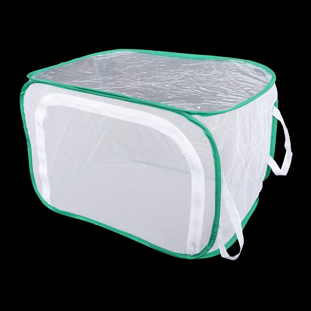 Foldable Butterfly Cage, Large Portable Ventilated Butterfly House Breeding Cage Butterfly Growing Kit 40 * 40 * 60cm for Farm Breeding (40 * 40 * 60cm)