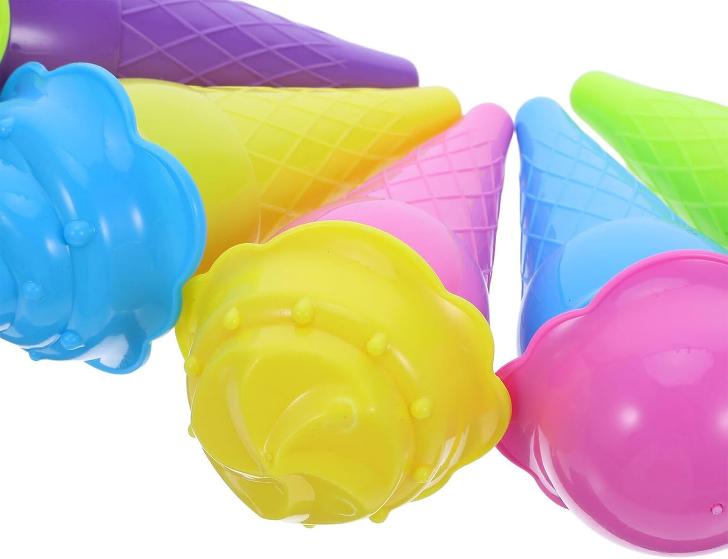 ERINGOGO 2 Sets Ice Cream Cone Sand Molds with Plastic Scoop for Food-grade Beach and Sandbox Multifunctional Indoor Outdoor Playset for Creative Fun