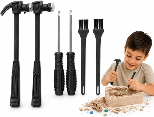 Gadpiparty 2 Sets Experiment Toy Digging Tools for Kids Dinosaur Dig Tools Kit Educational Learning Toy Digging Chisel Excavation Tool Hammer kit for Gems Fossils