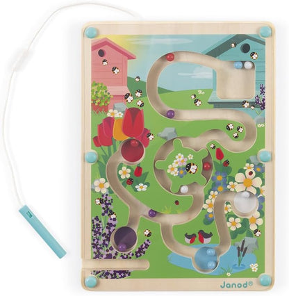Janod Bee Hive Magnetic Wooden Maze Game - Ages 2+ - J05310