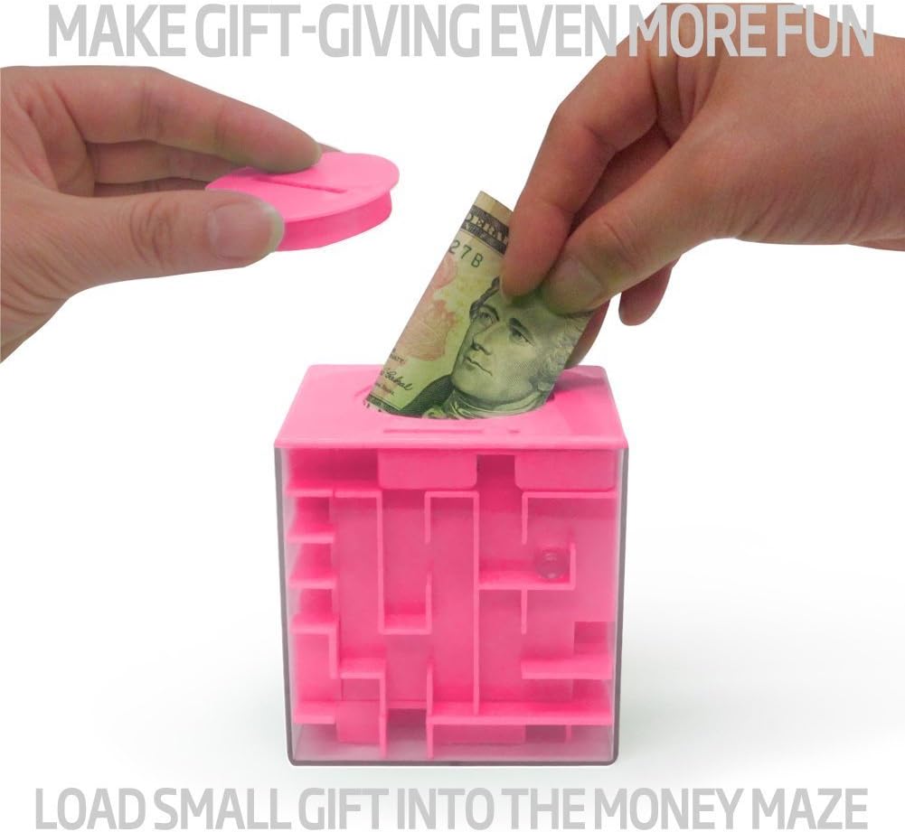 Trekbest Money Maze Puzzle Box - A Fun Unique Way to Give Gifts for Kids and Adults (Green)