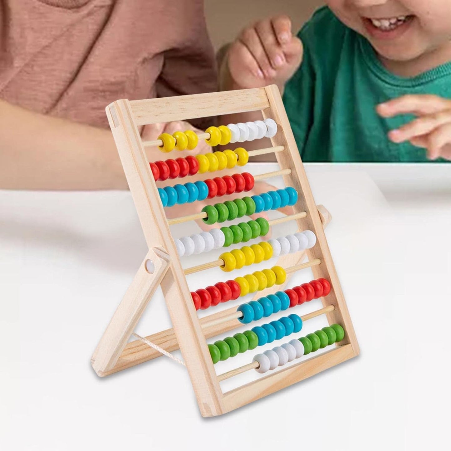 harayaa En Abacus Educational Counting Gifts 10 Rows Abacus with 100 Colorful Beads for Preschool Boys
