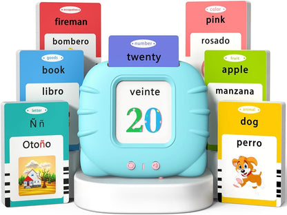 Kidzdo Educational Learning Toys for Toddlers, 540 Sight Words Talking Flash Cards with Music, Montessori Pocket Speech Therapy Toys, Teaching/Birthday Gifts for Ages 2 3 4 5 Years Old Girls (Pink)