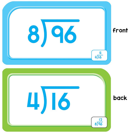 School Zone Division 0-12 Flash Cards: 56 Cards, 3rd Grade, 4th Grade, Math Equations, Elementary Math, Division Practice, Dividends, Numbers 0-12, Ages 9+