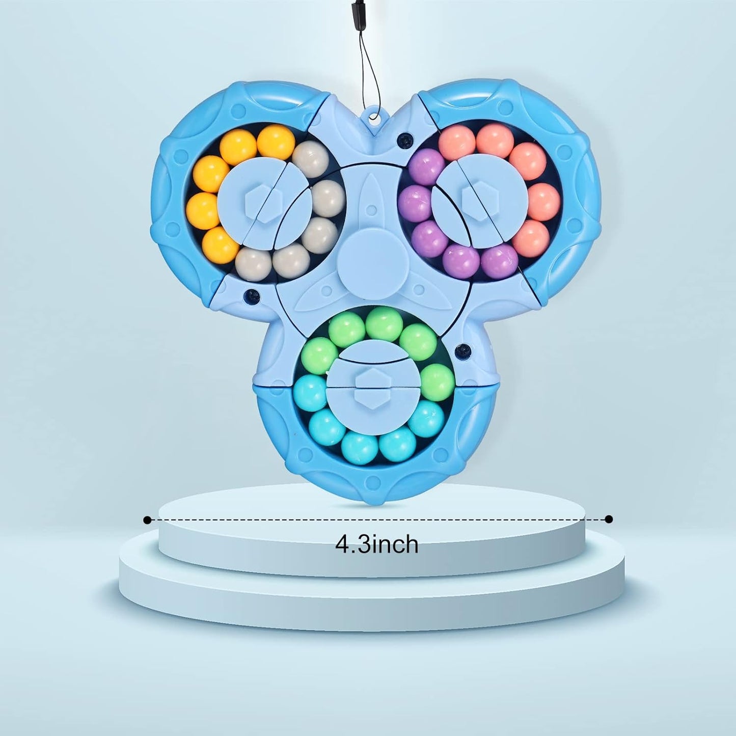FRIUSATE Magical Bean Puzzle Toy, Rotating Magical Bean Fidget Spinner Toys for Kids, Stress Relief Anxiety Relief Puzzles for Teens Adults, Learning&Education Toys and Gifts