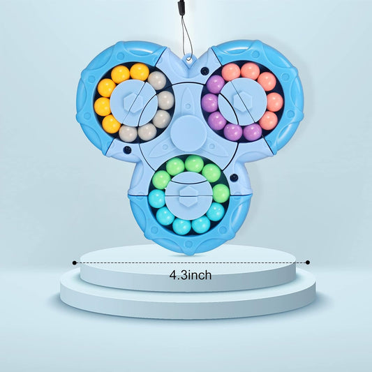 FRIUSATE Magical Bean Puzzle Toy, Rotating Magical Bean Fidget Spinner Toys for Kids, Stress Relief Anxiety Relief Puzzles for Teens Adults, Learning&Education Toys and Gifts