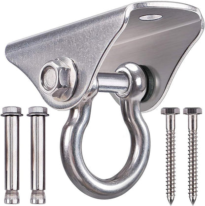 SELEWARE Anti-Squeaking Swing Hanger Stainless Steel Swing Set Hook Ceiling Mount Bracket for Hammock Chair Toddler Swing Yoga Swing Punching Bag 2 Packs