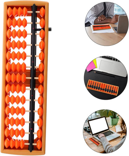 TOYANDONA Educational Chinese Abacus for Boys and Girls Section Counting Tool for Math Learning Enhancing Memory and Coordination for Preschool and Elementary Students Orange and Black