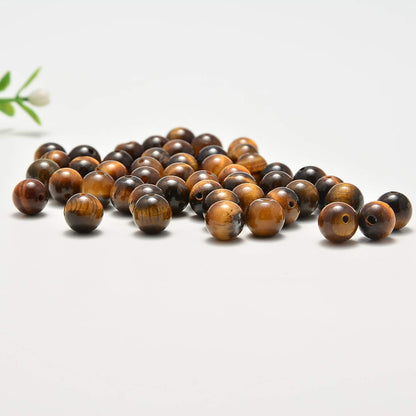NCB 100pcs Original Natural Stone Beads Gemstone Round Loose Beads 6mm 8mm 10mm (Blue Aventurine, 6mm 100Beads) - Colors B