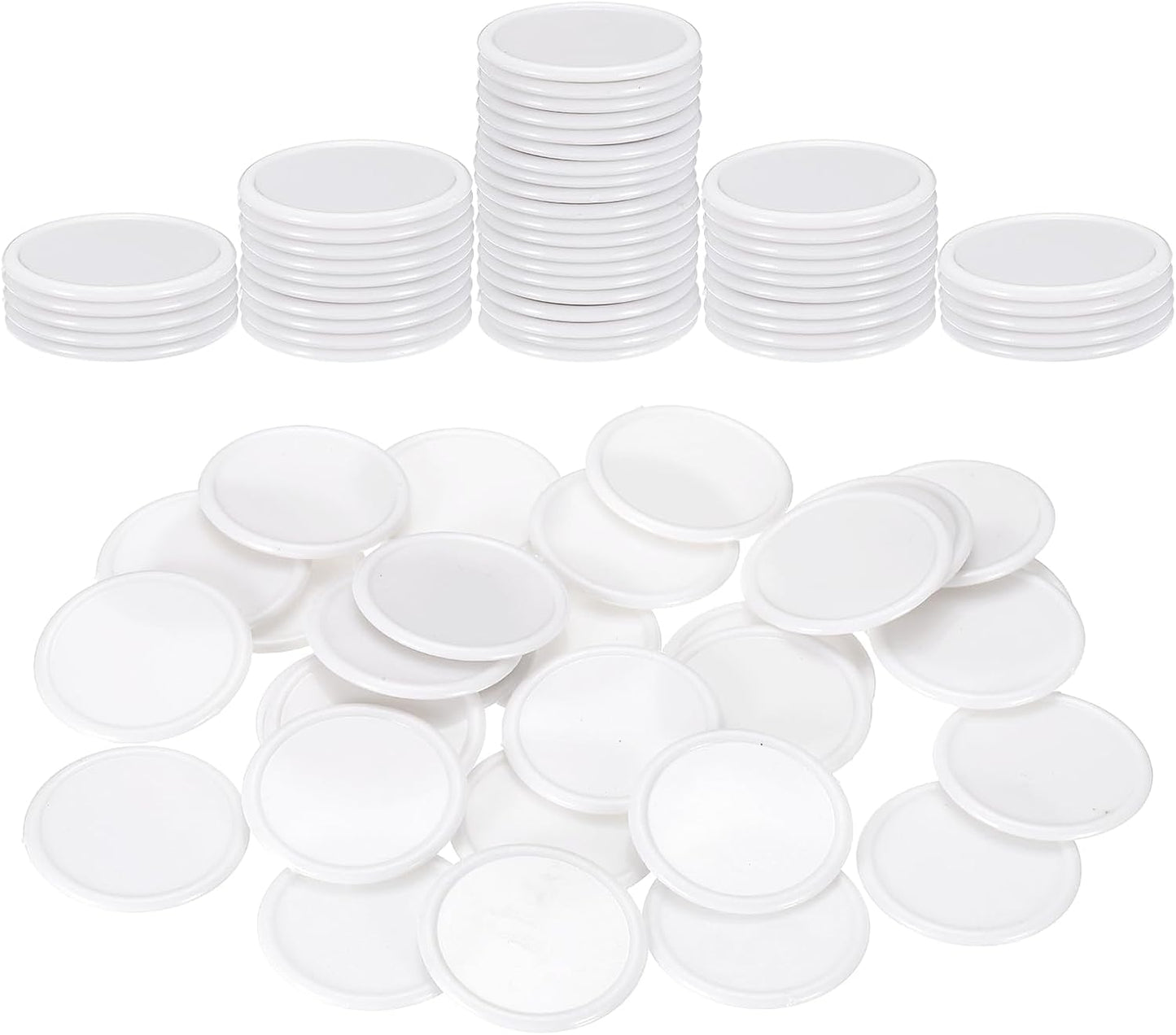uxcell 100Pcs 0.8 Inch Plastic Poker Chips, Mini Bingo Chips Learning Counters Counting Counters Disks Markers Opaque Game Tokens for Game Play Math Counting, Yellow