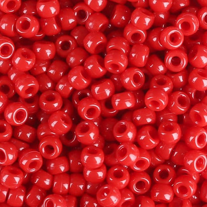 Red Pony Beads 1000Pcs 9mm Pony Beads Bulk Red Perler Beads for Friendship Bracelets Kandi Beads Hair Beads for Braids Beads for Crafts