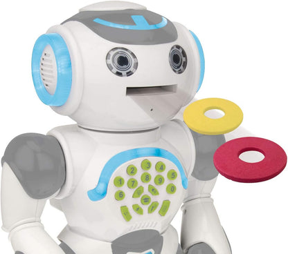 LEXiBOOK, Powerman Neo, My Robot Full of Technology, Remote Control and Gesture Control, Educational Activities in English, Programmable, Music and Dance, Sound and Light Effects, Blue/White, ROB18EN