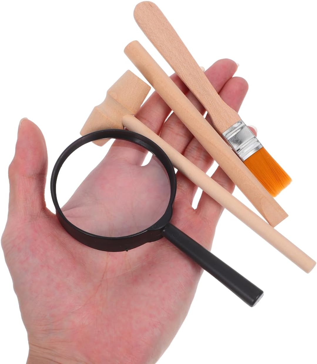 Artibetter 3 Sets Excavation Tools: Dino Dig Kit for Kids with Mini Hammer Chisel Brush and Magnifier for Dinosaur Excavation and Gem Discovery