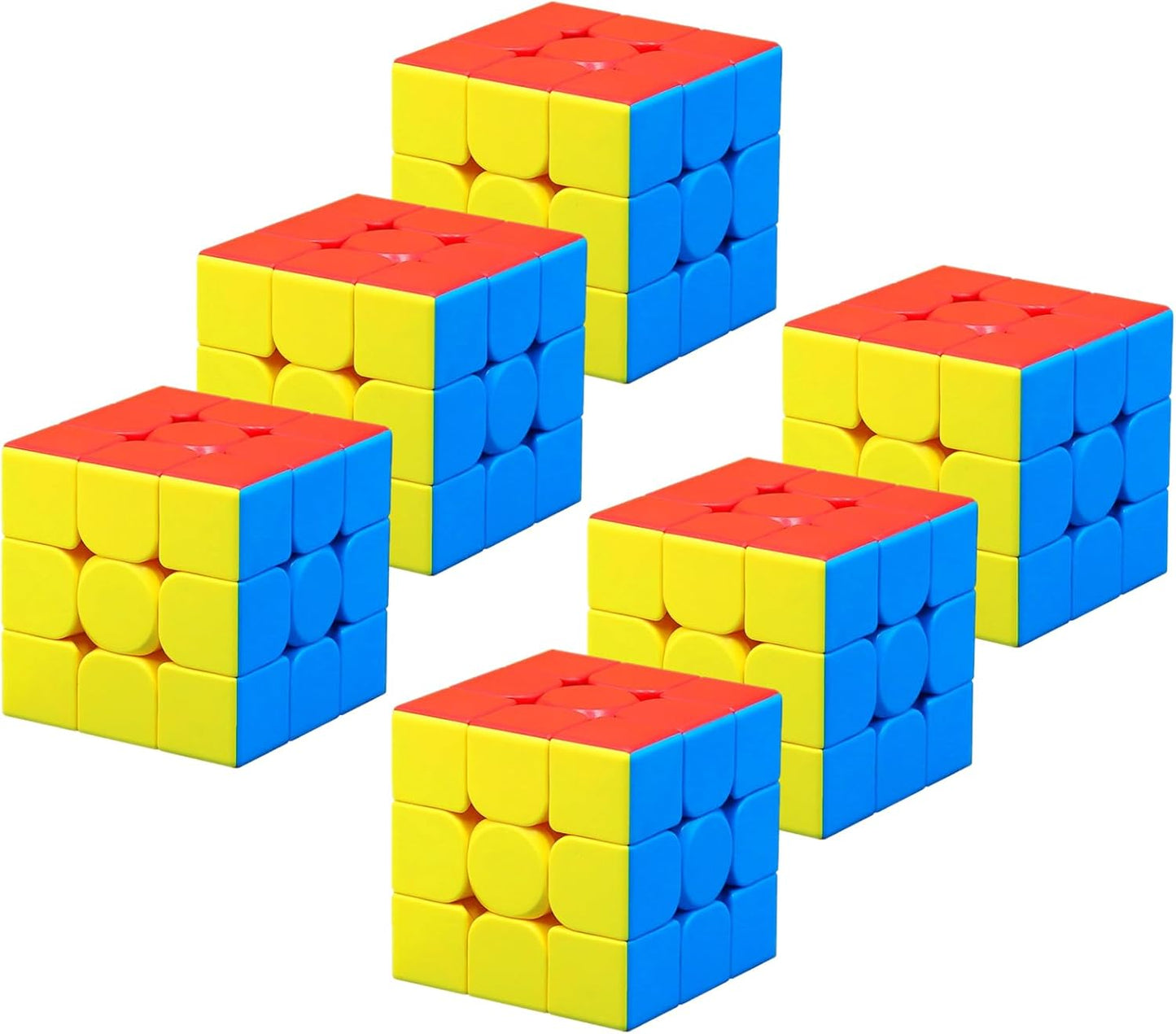 CFMOUR Speed Cube 3x3x3 - Moyu Meilong 3C, Stickerless Magic Cube 3x3, Fast Smooth Turning Vivid Colour 3D Puzzle Brain Toy Travel Games, Turns Quicker Than Original