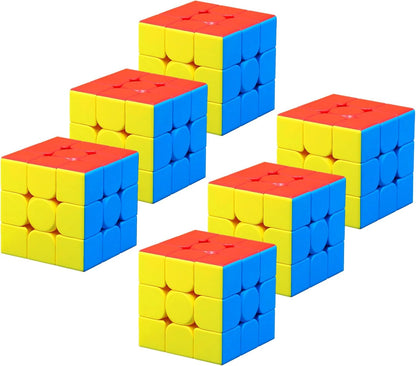CFMOUR Speed Cube 3x3x3 - Moyu Meilong 3C, Stickerless Magic Cube 3x3, Fast Smooth Turning Vivid Colour 3D Puzzle Brain Toy Travel Games, Turns Quicker Than Original