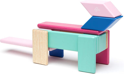 14 Piece Tegu Magnetic Wooden Block Set, Blues