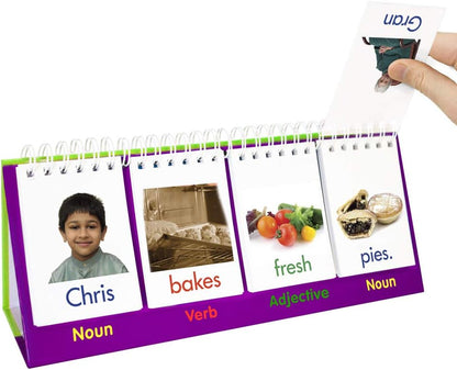 Junior Learning Sentence Flips Double-Sided Flip Stand, Ages 4-6, Vocabulary & Grammar, K-1
