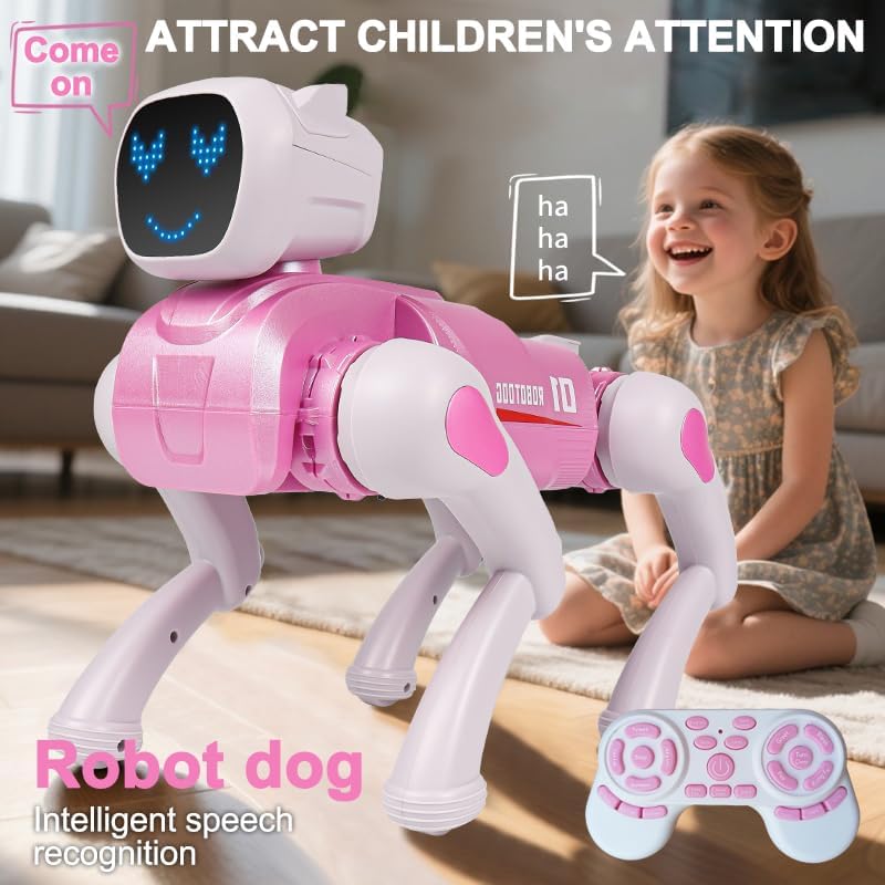 Smart Robot Dog Toy for Kids 6+ | Voice Control, 30+ Actions, Turn Over Flip, STEM APP Programming, Rechargeable Interactive Birthday Gift (iOS & Android Compatible) 30+ Actions & Turn Over (Silver)
