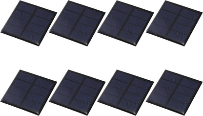 MECCANIXITY 8PCS 1.5V 0.09W 0.06A Mini Solar Panels for Solar Power, Small Solar Photovoltaic Cells Charge DIY Electric Toy Materials Solar System Kits, 1.18" x 1.18"