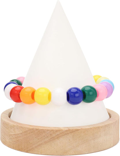 300 Acrylic Large Hole Beads for Crafts and for Hair 10mm x 12mm Acrylic Barrel Beads with 5.7mm Large Hole, Glossy Primary Assortment
