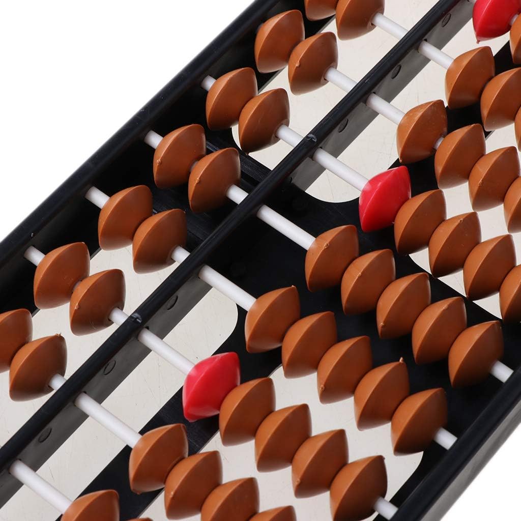 angwang Plastic Abacus,Plastic Abacus Arithmetic Soroban 13 Digits Kids Maths Calculating Tool
